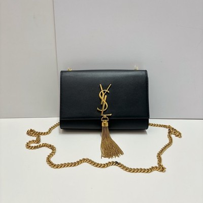 YSL Cowhide Bags Black Shoulder Bag