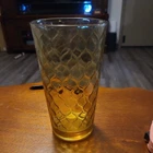 Vintage Anchor Hocking Honeycomb Amber Glass Drinking Glass 20oz