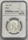 1964 Kennedy Silver Half Dollar  NGC PF69