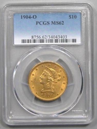 BU 1904-o GOLD $10 LIBERTY  Eagle.  PCGS MS62.  #102y