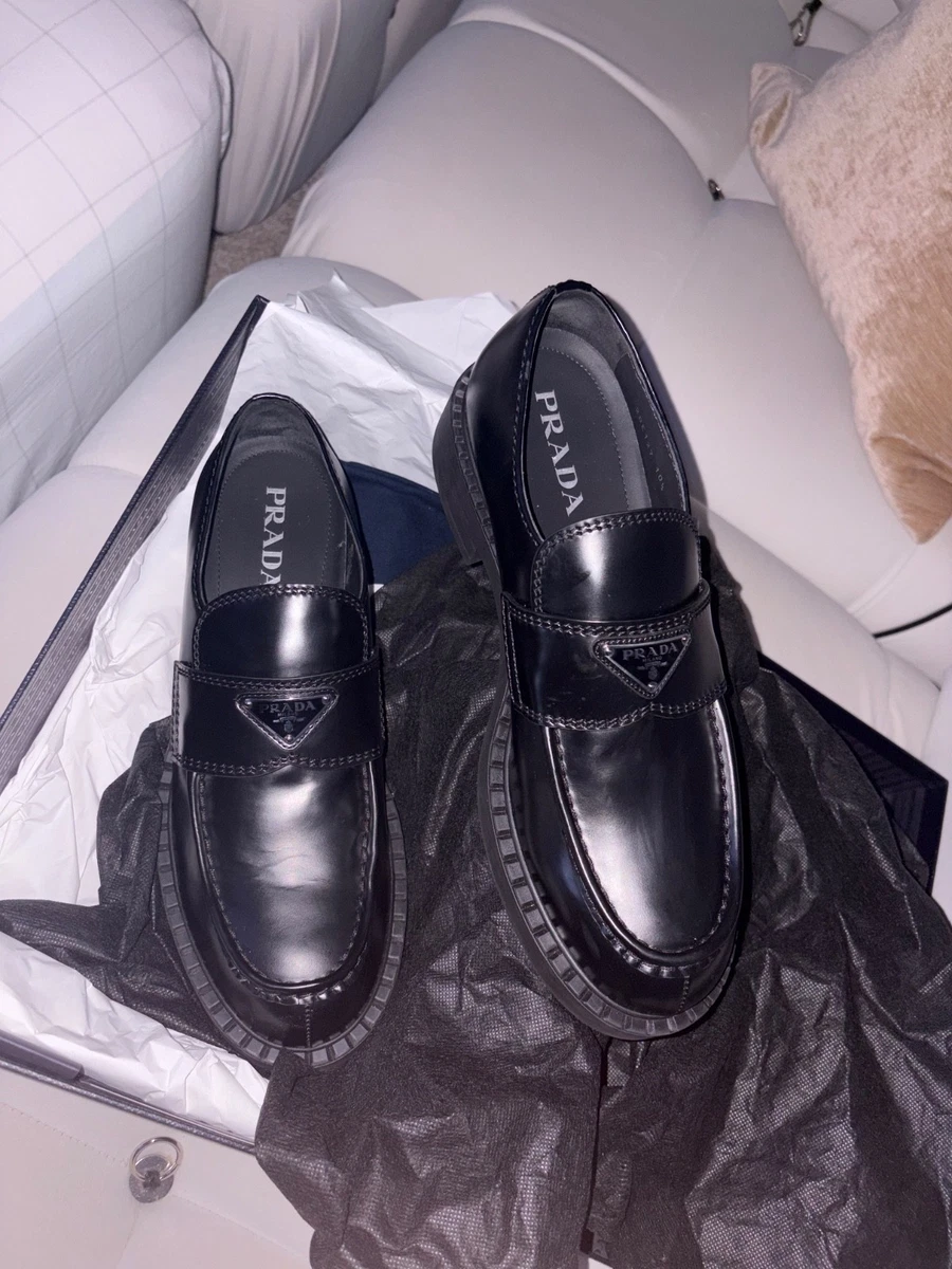 PRADA Leather Upper Black Casual Shoes for Men for sale | eBay