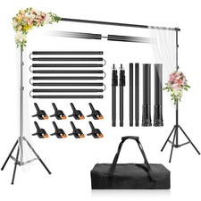 Backdrop Stand 10x7ft WxH , Photo Studio Adjustable Background Stand Support ...