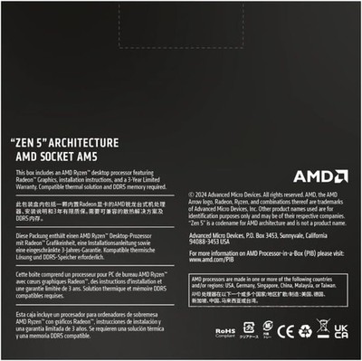 AMD Ryzen 7 9700X Processor (Zen 5) 8-Core 3.8GHz AM5 65W Desktop