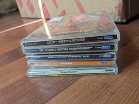 Razor Freestyle UFC NHL2K Virtua Tennis World Series Baseball Sega Dreamcast Lot
