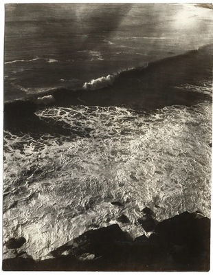 #ad Vintage Old 1930s Artistic Photo of Ocean Waves Foam White Water on the Rocks 🌹 $12.50