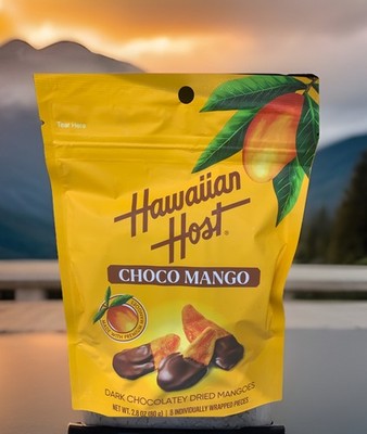 *Hawaiian Host Choco Mango   Dark Chocolate Dipped Dried Mango Slices   Tropical