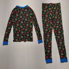 Justice League Boy's 2-Piece Shirt Pants Pajamas Super Heroes Multicolor Size 10