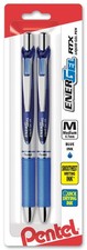 Pentel Energel Rtx Liquid Gel Pens 0.7Mm Medium Blue 2 Count Pack