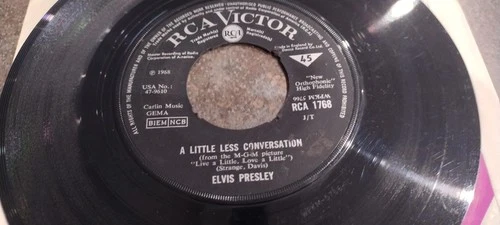 ELVIS PRESLEY - A LITTLE LESS CONVERSATION - RCA VICTOR - UK - RCA 1768 - ROCK