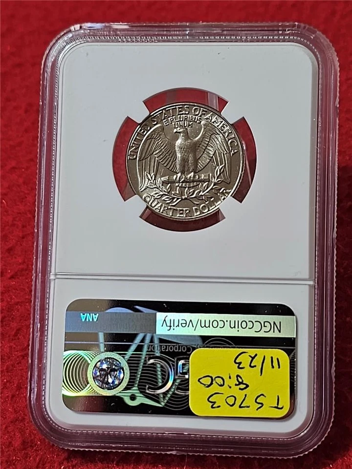 1989-D WASHINGTON QUARTER   NGC MS 66  UNCIRCULATED                     #T5703 - Image 2 of 2