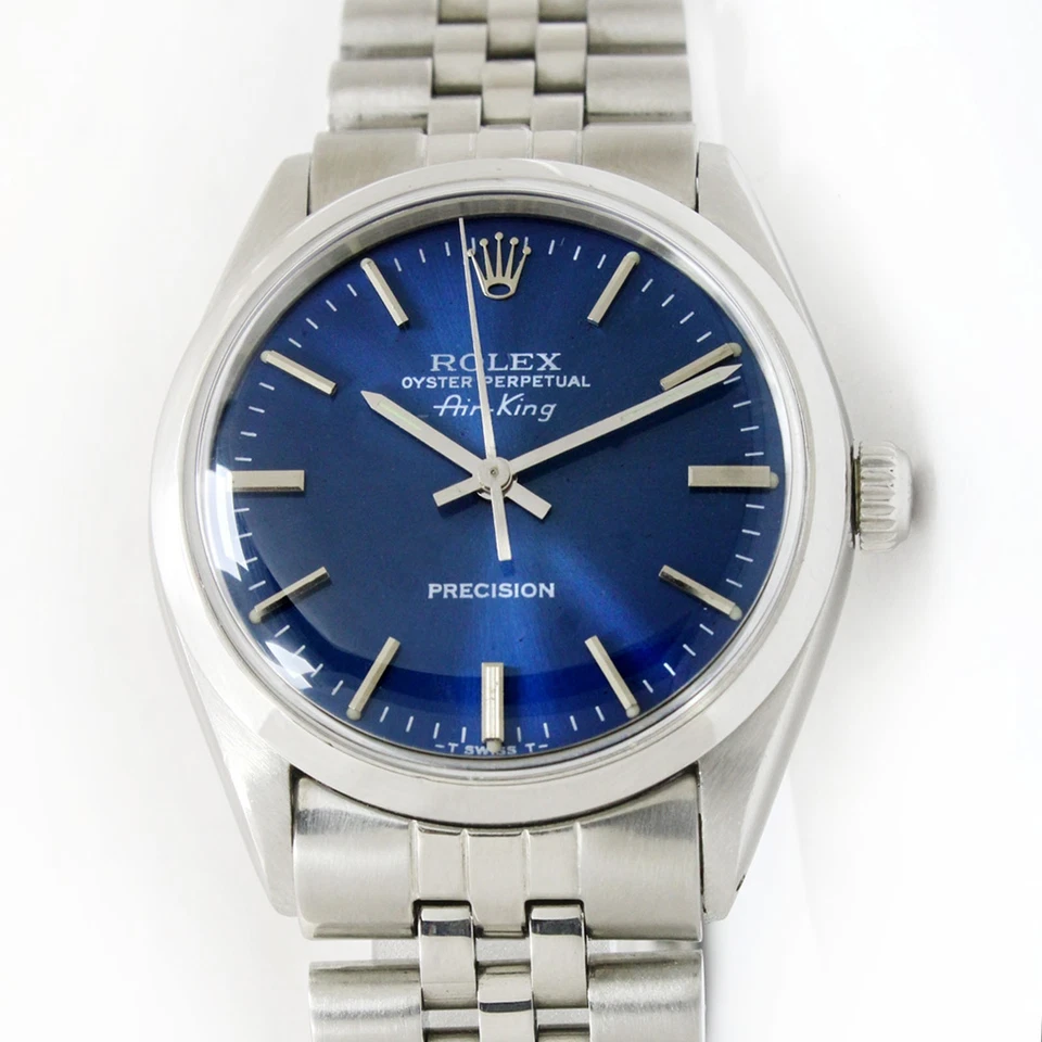 Reloj Rolex Air-King Vintage Automático Esfera Azul 34mm Hombre Acero Ref 5500/1002 Foto 2 de 4