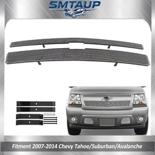 Grille Insert Fits 2007-14 Chevy Tahoesuburbanavalanche Chrome Billet Grill Al