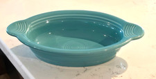 Fiesta Ware HLC Turquoise Oval Individual Casserole Baking Serving Dish Bowl