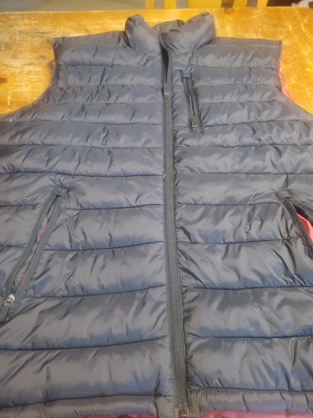 Bass Creek Men's Black And Red Down Insulated Puffer Vest Size 3XL