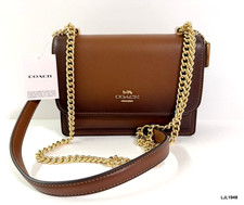 Coach Klare Mini Burnished Leather Crossbody Bag Redwood CDW79 NWT