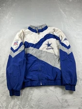 Vintage Apex Dallas Cowboys Jacket Mens Small Blue Gray NFL Windbreaker 90s