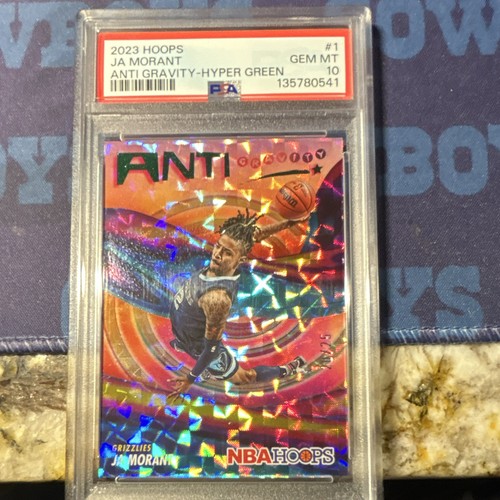 Panini 2023-24 NBA Hoops Anti Gravity Ja Morant #1 Hyper Green /25 PSA 10