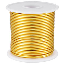 12 Gauge Gold Aluminum Craft Wire 105FT - Anodized for Jewelry Making, Beading