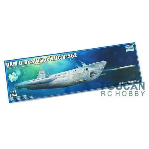 US STOCK Trumpeter 06801 1:48 DKM U-Boat VIIC U-552 Submarine Static Warship Kit
