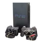 (MA5) Sony PlayStation 2 PS2 Fat Black Console, Cables 2 controllers SCPH 39001