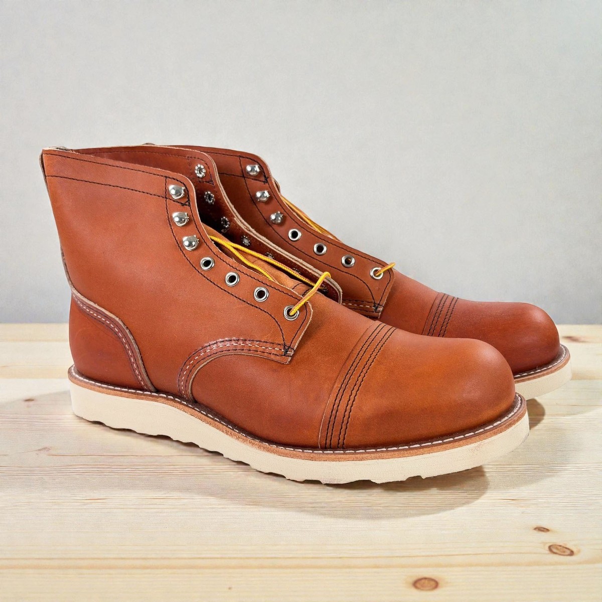 Red Wing Iron Ranger Traction Tred Mens Boot Size 7.5 Oro Legacy Leather 6 Inch Red Wing Heritage Iron Ranger Traction Tred 8088 - Amber  main image 2