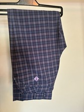 Pantalones de golf para dama talla 8 púrpura a cuadros jaspeados