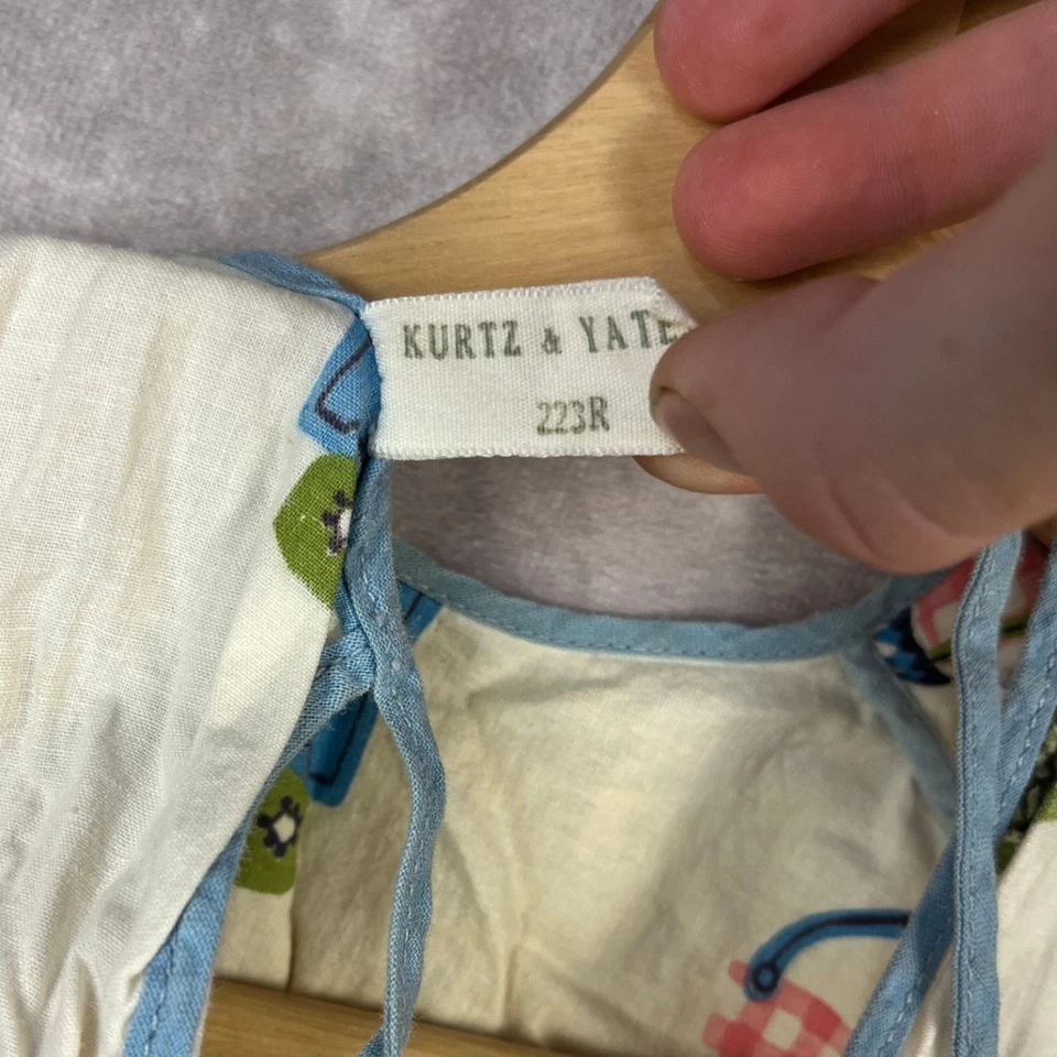 Chaleco Kurtz & Yate Niños Vintage Años 50 Sin Mangas Top Estampado Novedad Algodón Foto 3 de 4