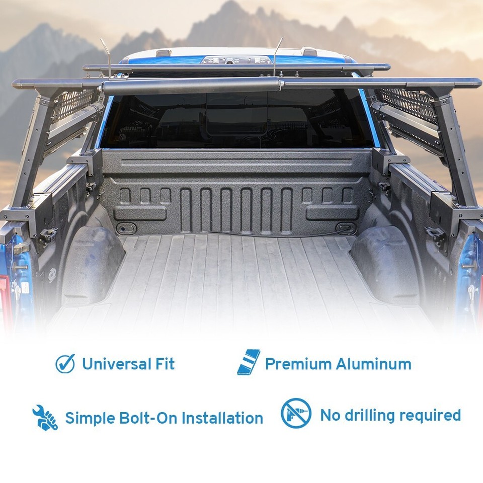 4pcs Truck Bed Adapter Kit for Ladder Rack Aluminum Universal fit Ford ...