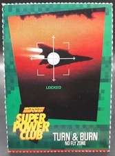 1990s Nintendo Super Power Club Magazine Card #118 Turn & Burn No Fly Zone SNES
