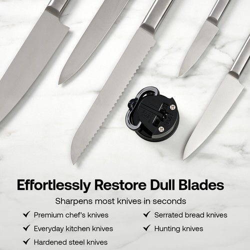 AnySharp Hands Free Knife Sharpener Easy to Use Sharpening Tool - Picture 5 of 9