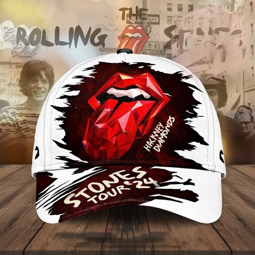 Rolling Stones Hackney Diamonds Tour 3D Cap – Concert Edition, Simple Cotton Cap - Picture 1 of 4