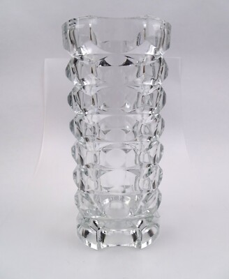 Große LUMINARC Vase Windsor H 25 cm Vintage Glas Design Frankreich Pressglas
