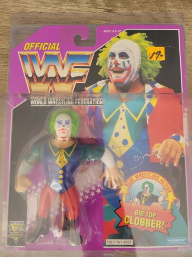 1993 WWF Doink MOC Mint On Purple Card Hasbro Figu...