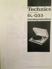 Technics Plattenspielersystem SL-Q33 Bedienungsanleitung - BENUTZERHANDBUCH