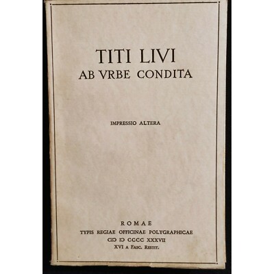 Titi Livi - XLI-XLV - Altera Print - Regiae Off. Polygraphicae - 1937 - XVI