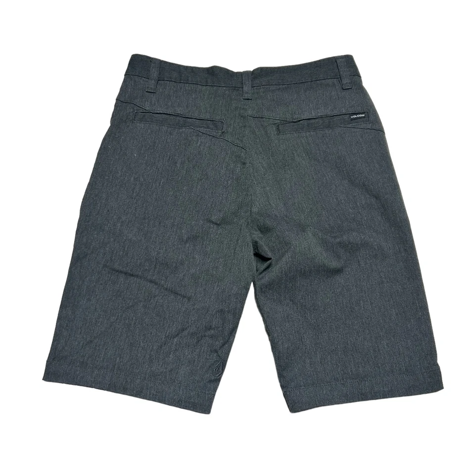 Volcom Frickn Chino Shorts Mens Size 30 Charcoal Gray Flat Front Casual - Image 2 of 4