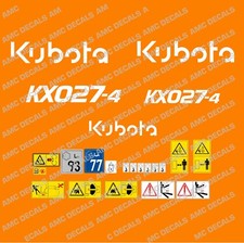 KUBOTA KX027-4  DIGGER DECAL STICKER SET