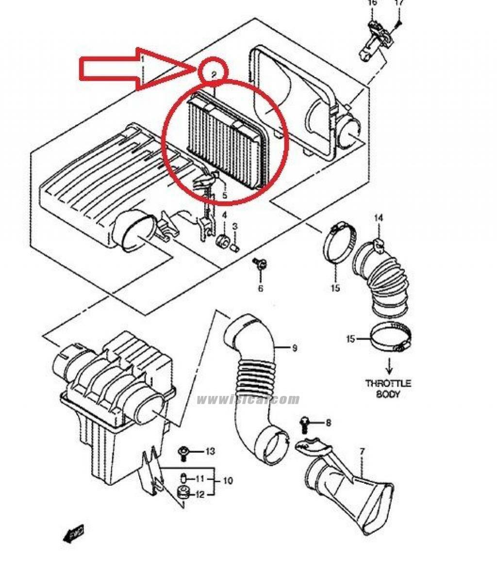 SUZUKI SWIFT 5D ZC11S GENUINE AIR FILTER 13780-63J00 TOKYO