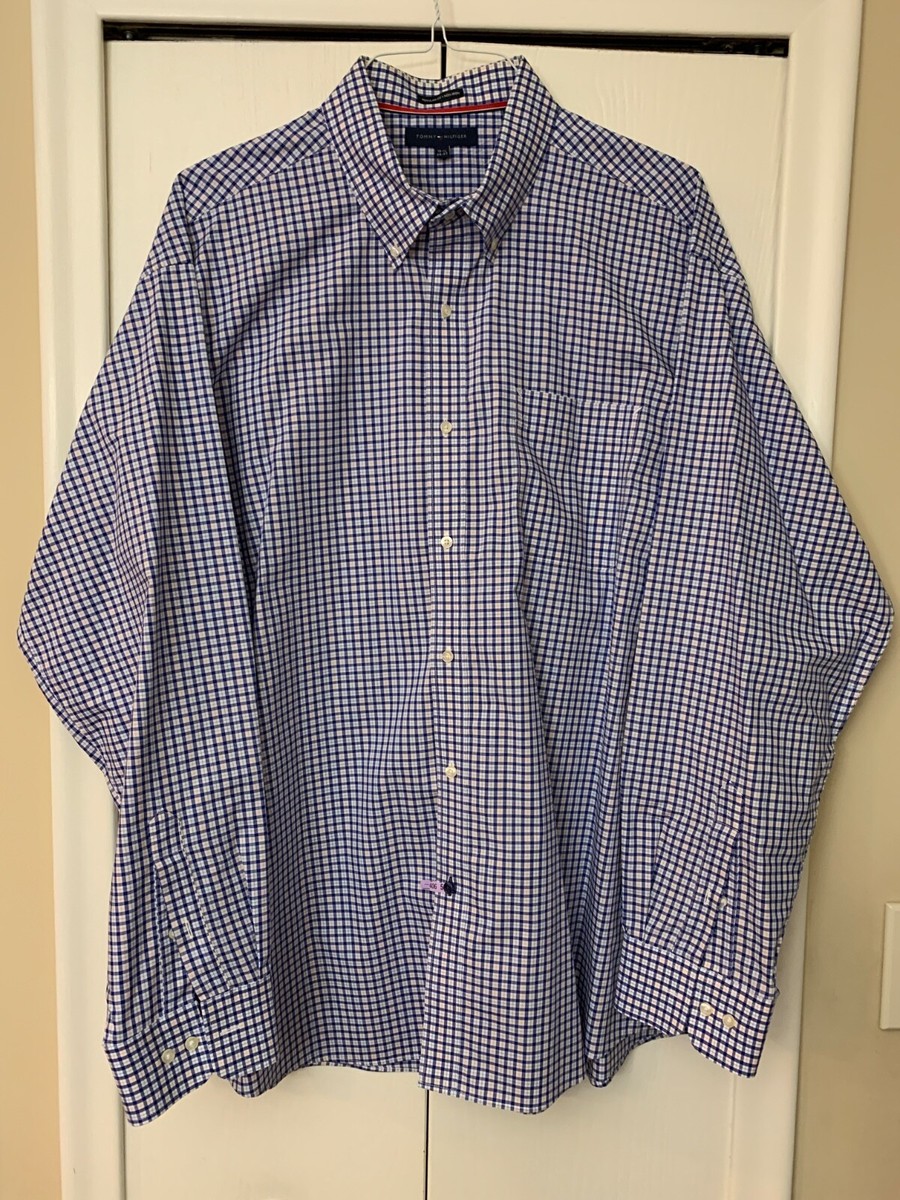 slim fit dress slacks Non-Iron Cotton Check Dress Shirt with Contrast Trim