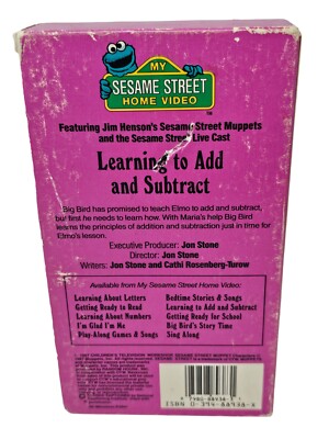 Sesame Street Home Video (VHS, 1987) - Learning to Add