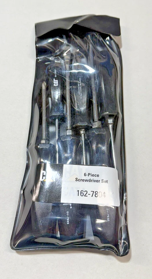 Conjunto de chaves de fenda CAT Caterpillar 162-7804 6 peças plástico rígido cabo estilo antigo - Imagem 2 de 4