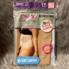 Maidenform Flexees Shapewear Women's Size Large High Waist Thong Soft Seamless