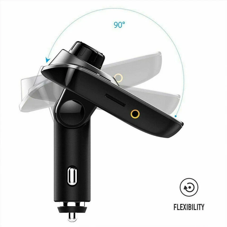 Bluetooth Car Kit MP3 Player FM Transmitter Wireless Radio Adapter USB Charger - Image 4 of 4