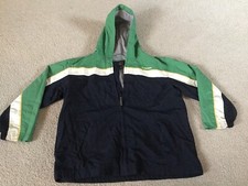 EUC The Childrens Place Sports Coat Jacket Windbreaker Large 10-12 Navy Green