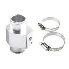 30mm Adapter Water Temp Temperature Joint Pipe Sensor Gauge Radiator Hose Silver