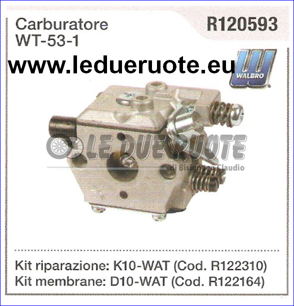 Carburatore Originale R120593 Walbro WT-53-1 | Prestazioni Professionali