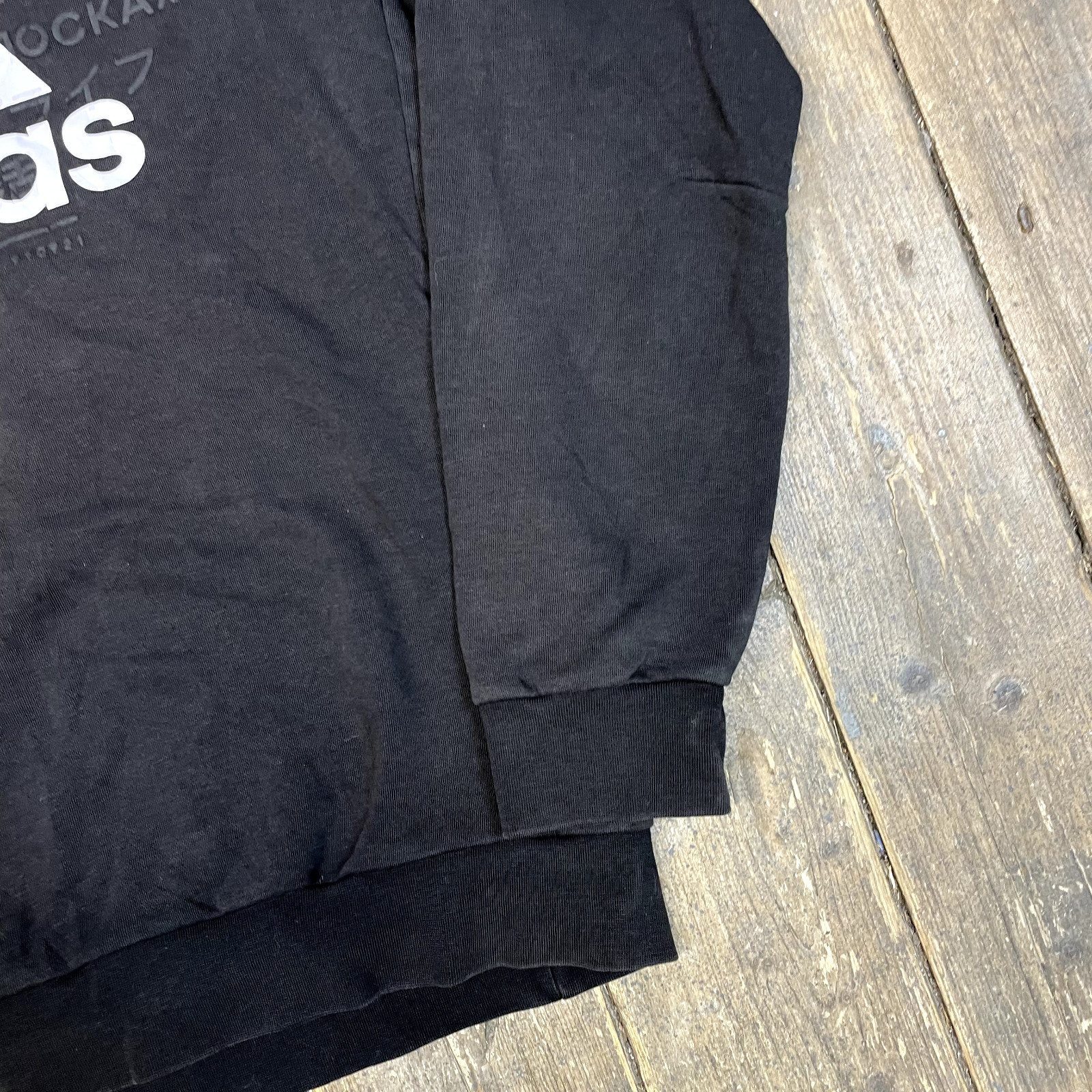 Adidas Sweatshirt Y2K Spellout Training Sweatshirt, Black, Mens Large image 5