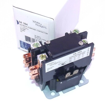 Emerson White Rodgers 24VAC Coil 600V~ Max 40A Definite Purpose Contactor 94-394