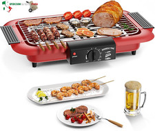 Barbecue elettrico, barbecue antiaderente senza fumo per interni/esterni, grigli