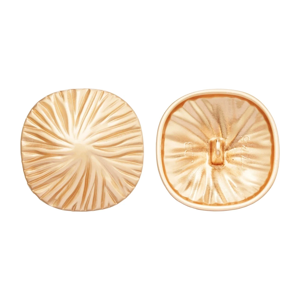 5pcs Textured Metal Buttons, Decorative Square Design for Clothing Sewing Crafts - Image 2 of 2